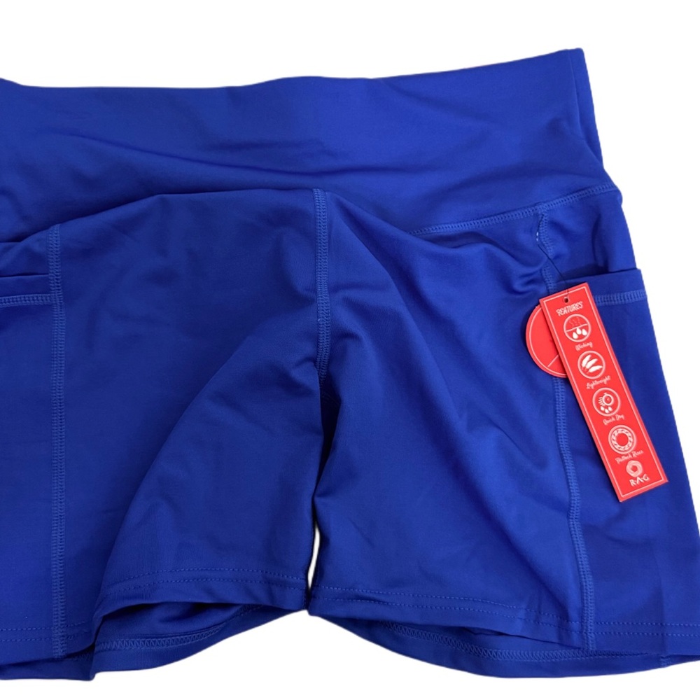 Women's Blue Athletic Biker Shorts